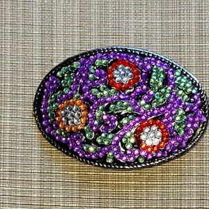Vintage Blinged out Belt Buckle
